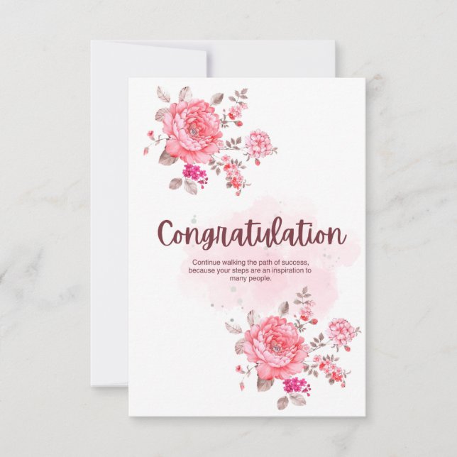 Grattis för blommigt med inspirerande OSA kort (Framsida)