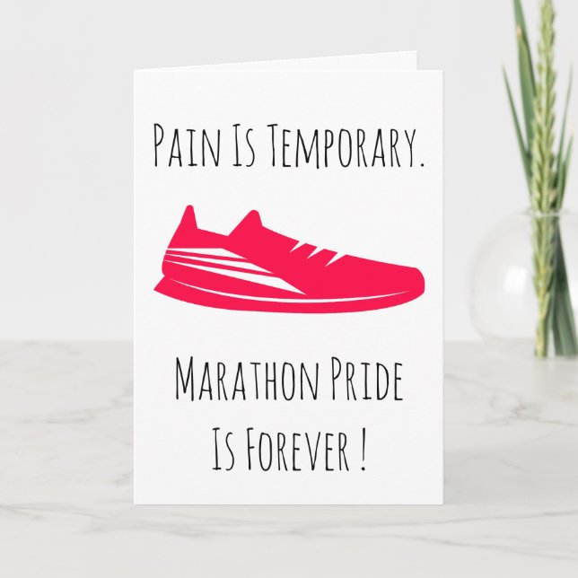 Grattis för din första maratonlöpning! kort (Framsida)