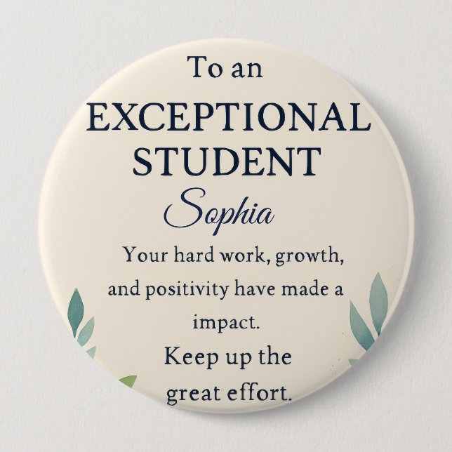 Grattis för elegant för ett exceptionellt St. Knapp (Framsida)