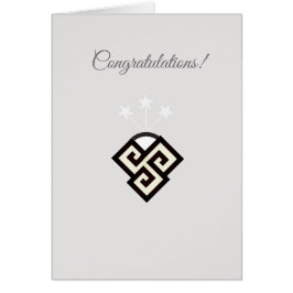 Grattis för elegant hälsningskort