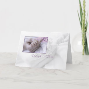 Grattis för flicka-baptism - kort för Baby