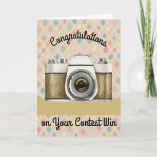 Grattis för fotografer Tävling Win Kort
