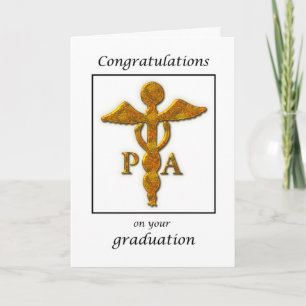 Grattis för läkareassistentstudenten kort