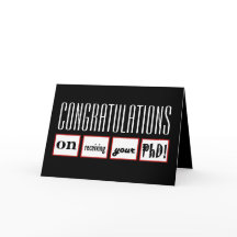 Grattis för NAMN för PhD-gradANPASSNINGSBAR