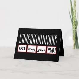 Grattis för NAMN för PhD-gradANPASSNINGSBAR Kort