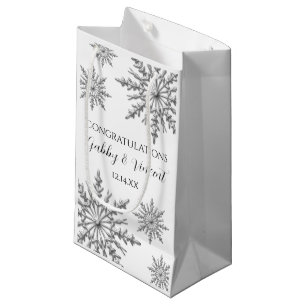 Grattis för snöflingorvinterbröllop