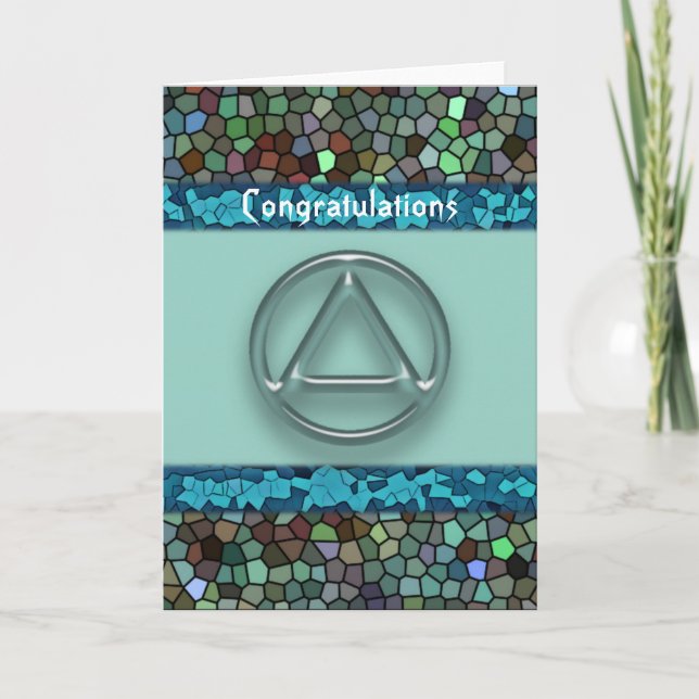 Grattis för Sober Recovery-årsdag Kort (Framsida)