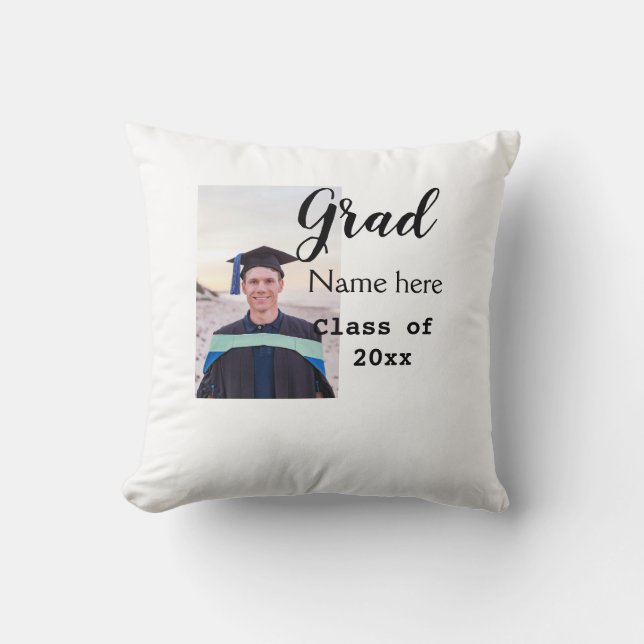 grattis för student-foto lägga till ditt namn till kudde (Framsida)