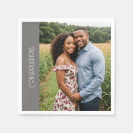 grattis förlovningsfest foto servett