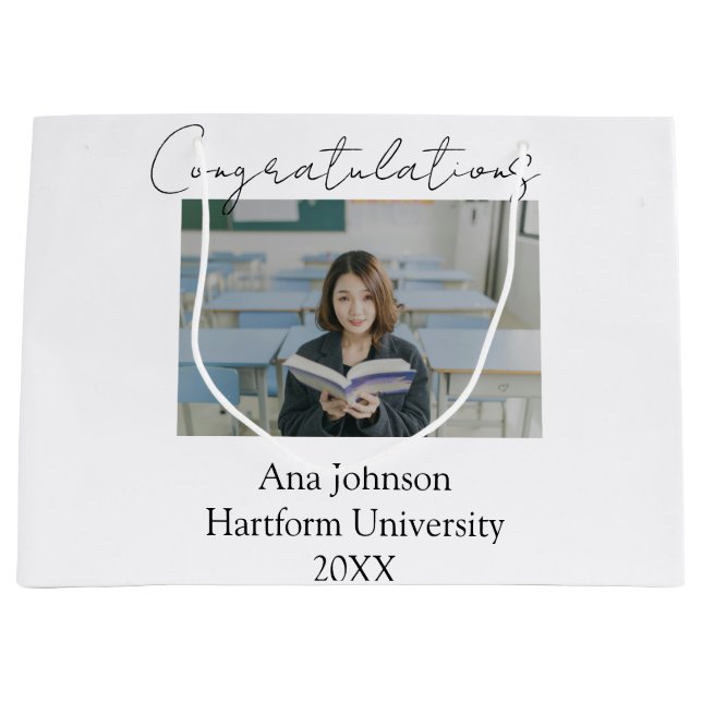 Grattis foto examen namn universitet år (Framsidan)