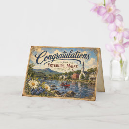 Grattis från Fryeburg Maine Välkomstkort Kort