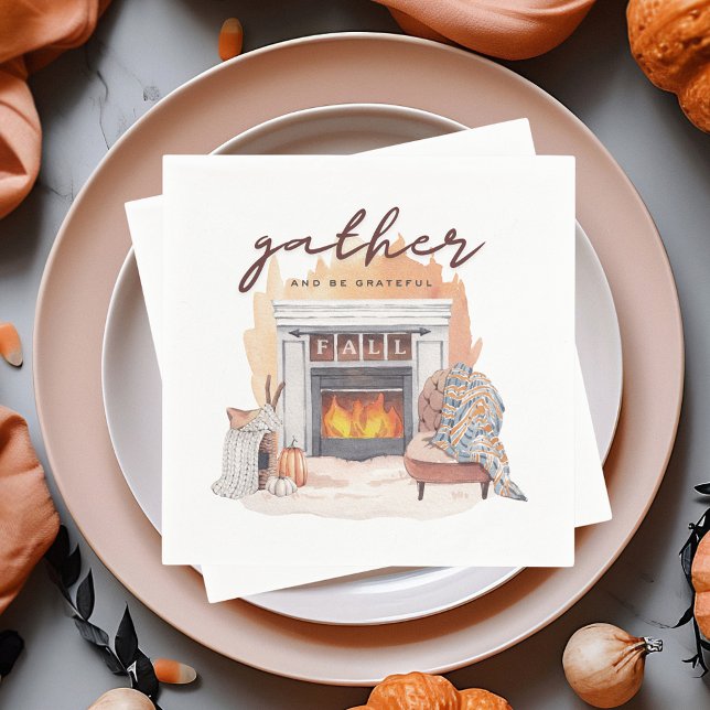 Grattis Friendsgiving Gathering Pappersservett (Skapare uppladdad)