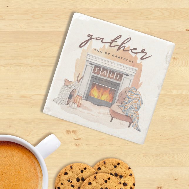 Grattis Friendsgiving Gathering Stenunderlägg (Skapare uppladdad)