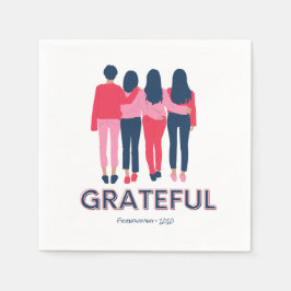 Grattis Friendsgiving Girly Thanksgiving Pappersservett