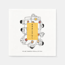 Grattis Friendsgiving Thanksgiving Middag Pappersservett