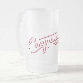 Grattis Frosted Glass Beer Mugg