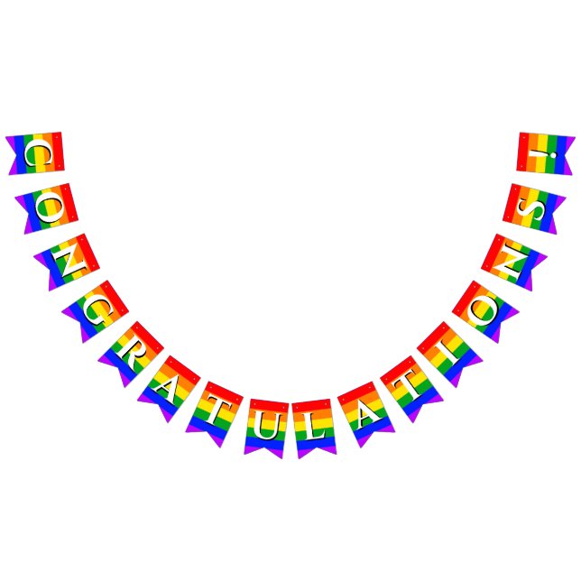 Grattis Gay pride Rainbow Bunting Banner Vimplar (Alla)