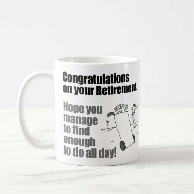Grattis Golfare Pensionering Kaffemugg (Vänster)