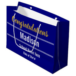 Grattis Grad Namn School Navy White