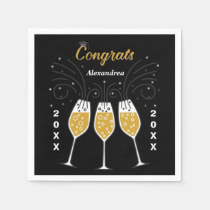 Grattis Grad Studenten Guld Anpassningsbar Pappersservett