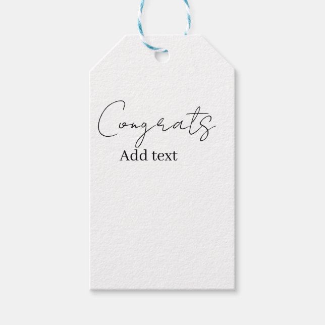 Grattis gratulation examen namn datum  presentetikett (Framsidan)
