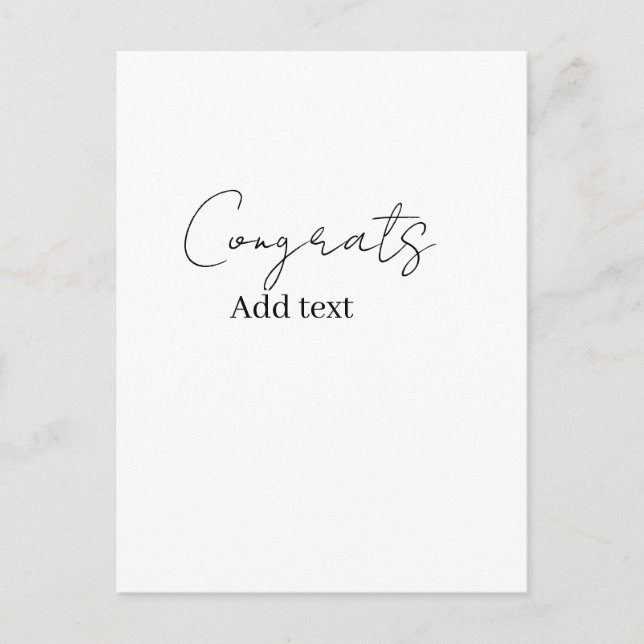 Grattis gratulation examen namn datum  vykort (Framsida)