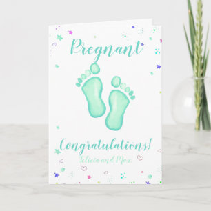 Grattis gravid anpassningsbara namn kort