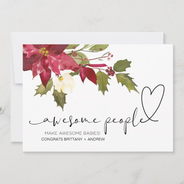 Grattis Gravid Gratulerarare jul i Baby Kort (Framsida)