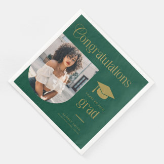 Grattis Green Gold Grad Foto Arch Pappersservett