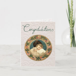 Grattis Greeting Card Nyfödd bebis Kort