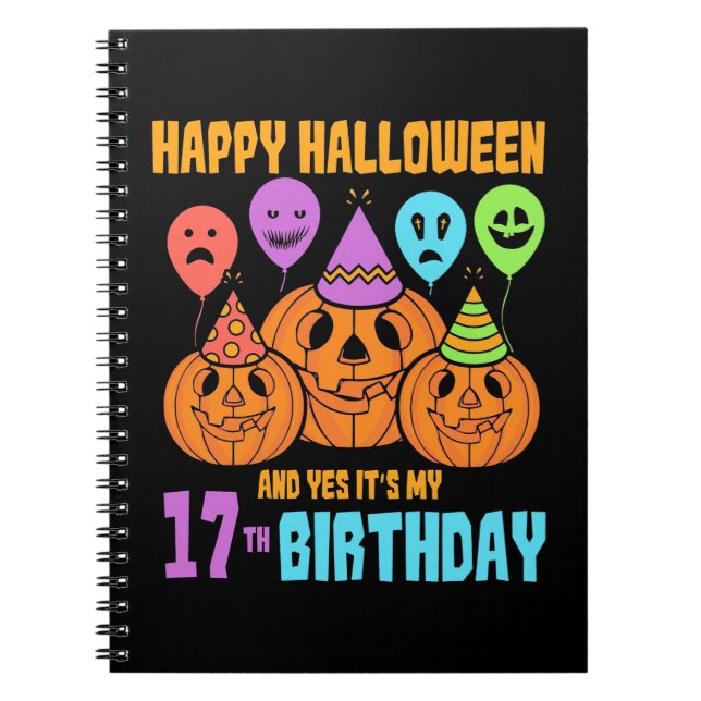 Grattis Halloween 17-årsdag Anteckningsbok (Framsidan)