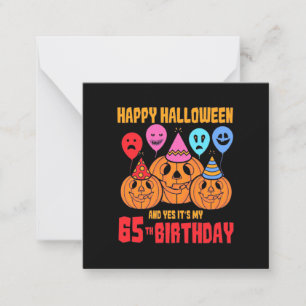 Grattis Halloween 65-årsdag Anteckningskort