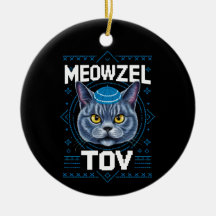 Grattis Hanukkah Judisk Katt Semester