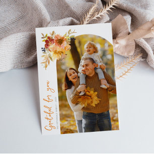 Grattis, happy thanksgiving-fotohälsningskort tack kort