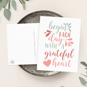Grattis Heart   Handbokad typografi, citat Vykort