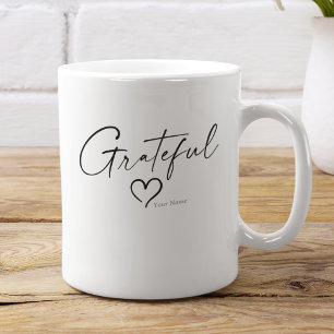 Grattis Heart Skript för minimalt Bläck Kaffemugg