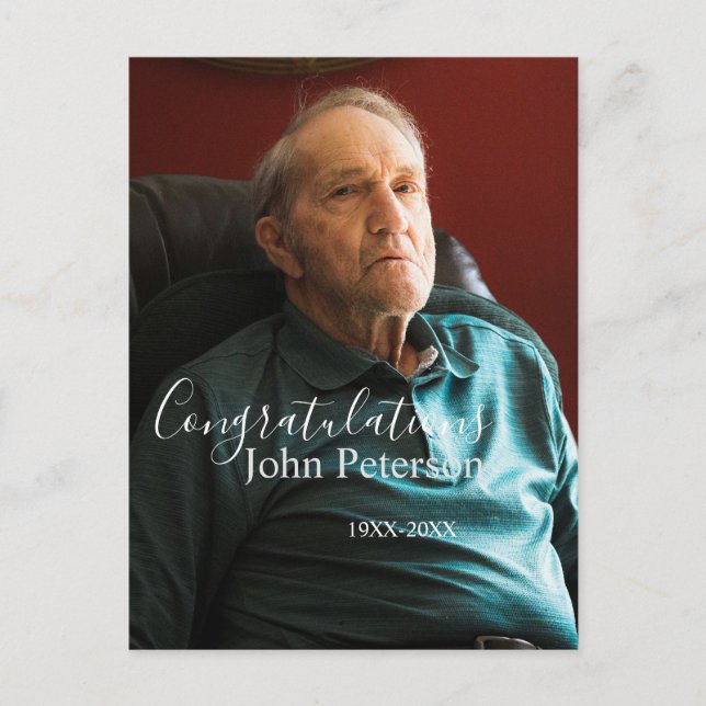 Grattis hem invigning pension namn  vykort (Framsida)