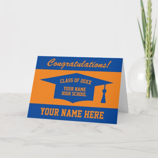 Grattis High School studenten Class 2025 Kort (Framsida)