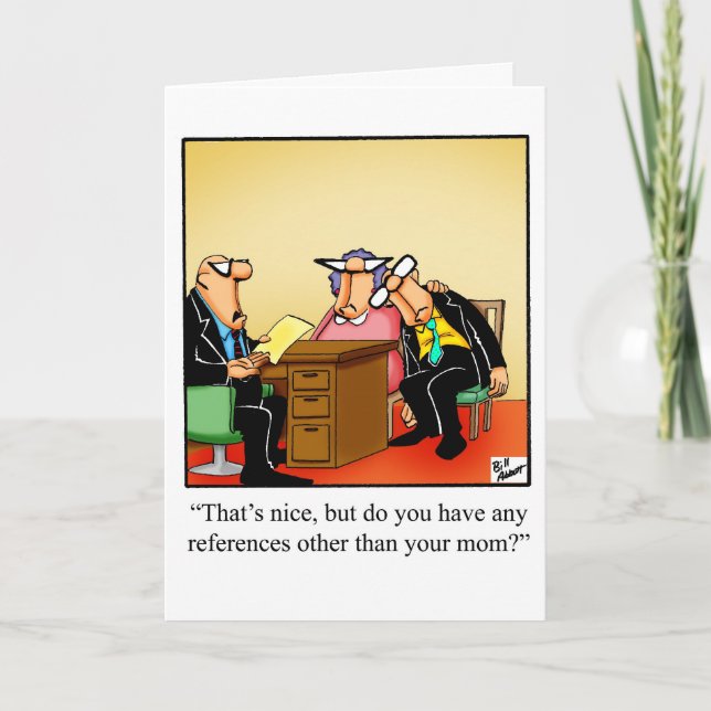 Grattis Humor - nytt jobbhälsningskort Kort (Framsida)