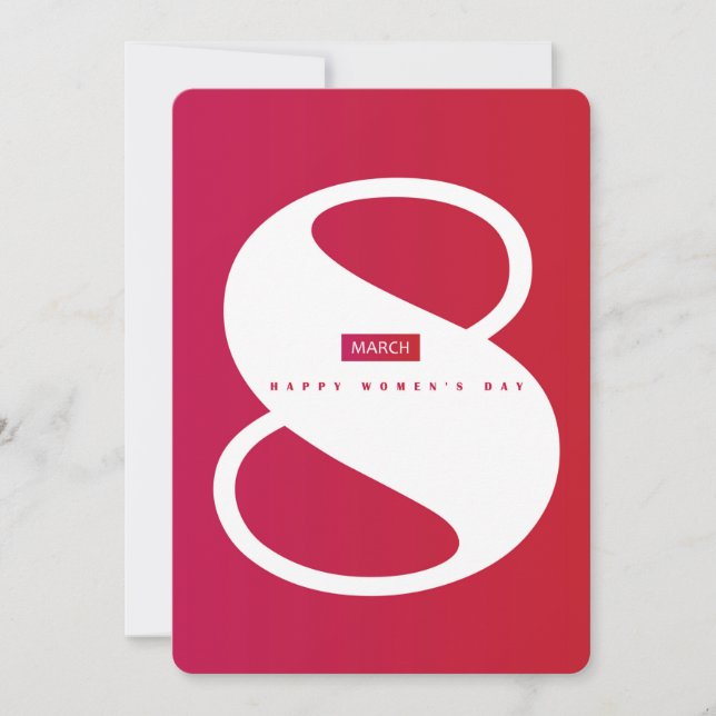Grattis Internationella kvinnodagen! 8 mars Julkort (Framsida)