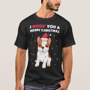 Grattis Jul Fransk Bulldog Hundälskare T Shirt