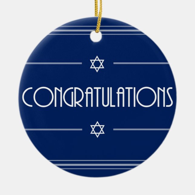 Grattis Julgransprydnad Keramik (Framsidan)