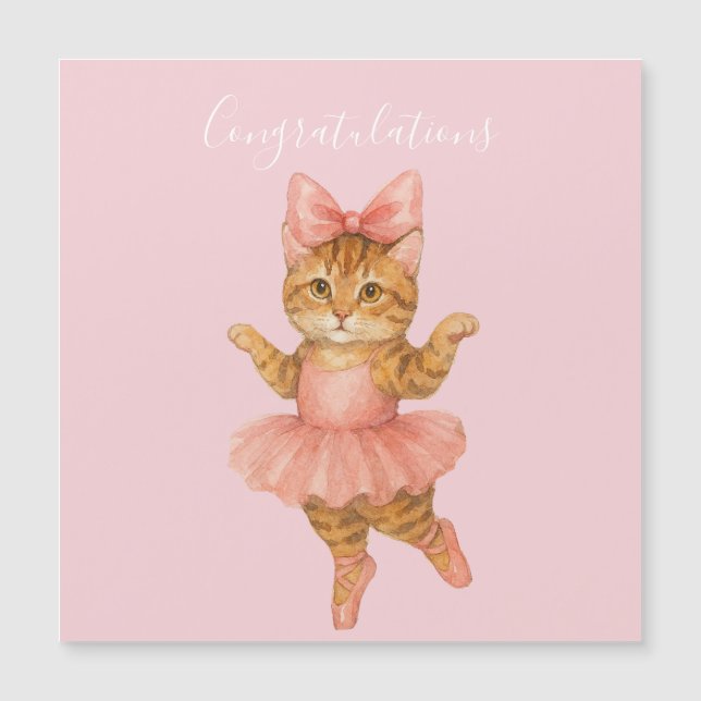 Grattis Katt Balettdansös Rosa (Framsida)
