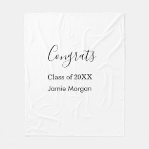 Grattis klass 20XX examen namn enkelt datum Fleecefilt
