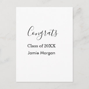 Grattis klass 20XX examen namn enkelt datum Vykort