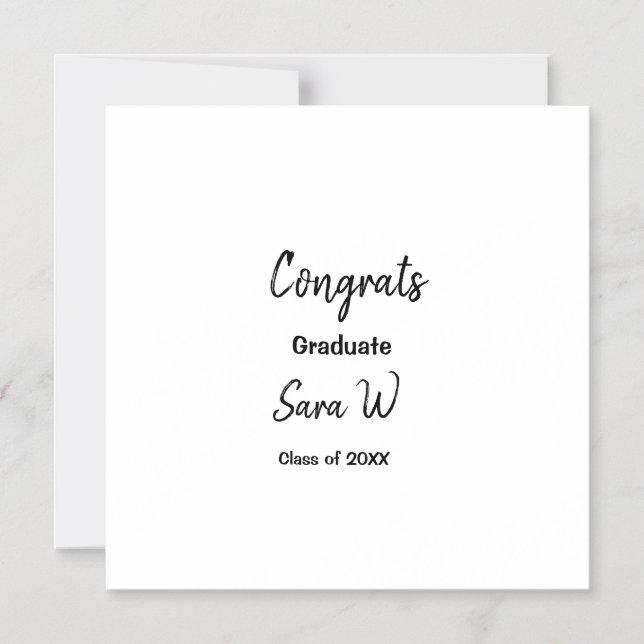 Grattis klass år namn skola magnetisk inbjudningskort (Framsida)