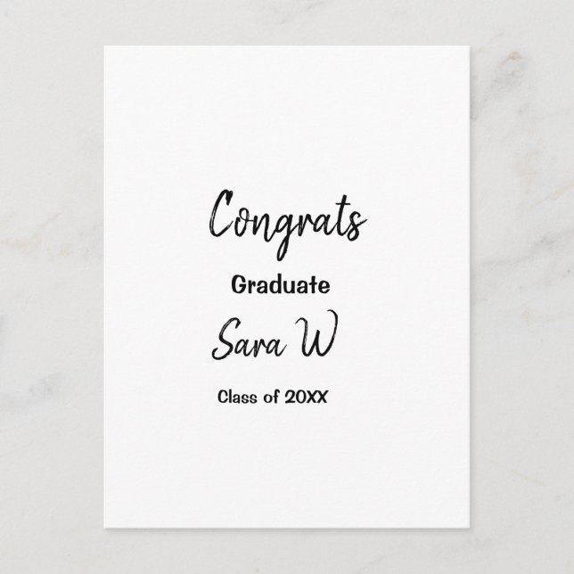 Grattis klass år namn skola vykort (Framsida)