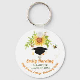 Grattis klass av Blommigt blomma i studenten Nyckelring