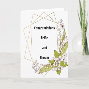 Grattis-kort för bröllop med blommor tack kort