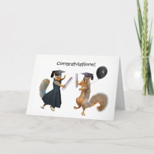 Grattis-kort för ekorrar Studenten Kort